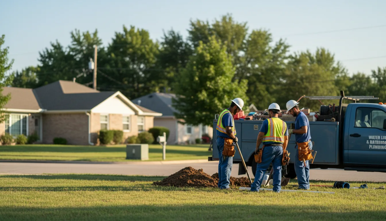 Residential water line and bathroom plumbing service in Gilbertville, IA